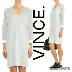 HP! VINCE V-Neck Knit Shift Dress
